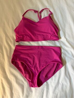 Athleta Hot Pink Two-Piece Bikini Set